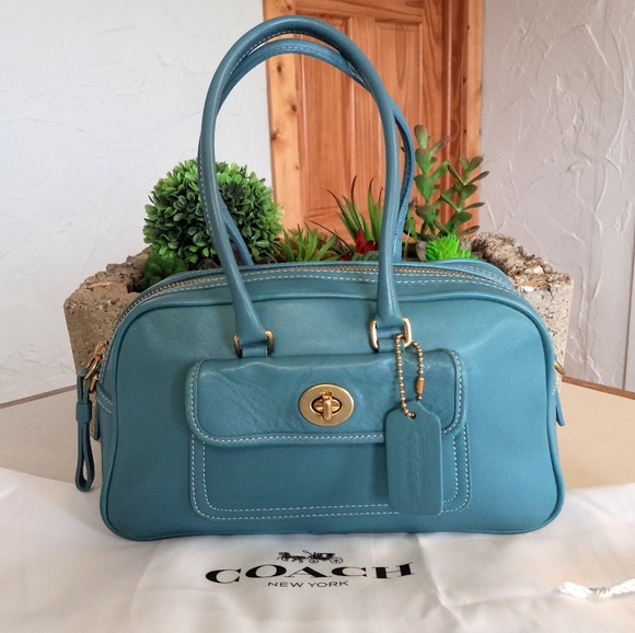 Coach Handbags - COACH VINTAGE LIGHT BLUE SM PENELOPE DOCTOR SATCHEL TOTE BAG PURSE 9768 RARE